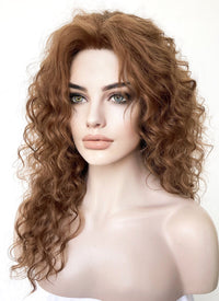 Retro Brown Curly Lace Front Synthetic Wig LF6005