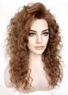 Retro Brown Curly Lace Front Synthetic Wig LF6005