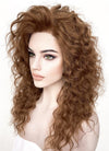 Retro Brown Curly Lace Front Synthetic Wig LF6005