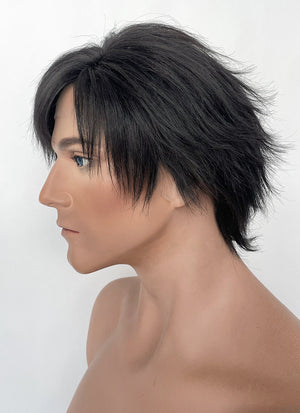 Final Fantasy XVI Clive Rosfield Jet Black Straight Yaki Lace Front Synthetic Men's Wig LF6012