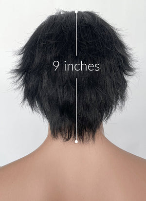 Final Fantasy XVI Clive Rosfield Jet Black Straight Yaki Lace Front Synthetic Men's Wig LF6012
