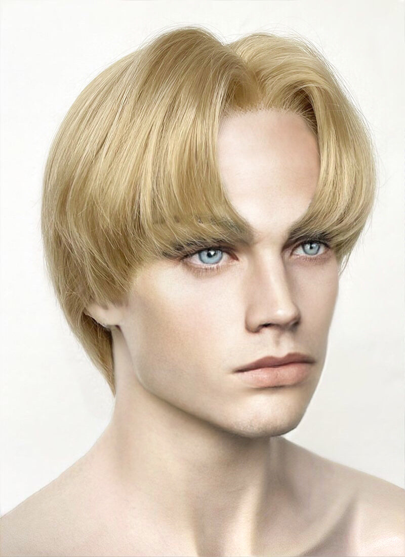 Golden Blonde Straight Lace Front Synthetic Men's Wig LF6020A