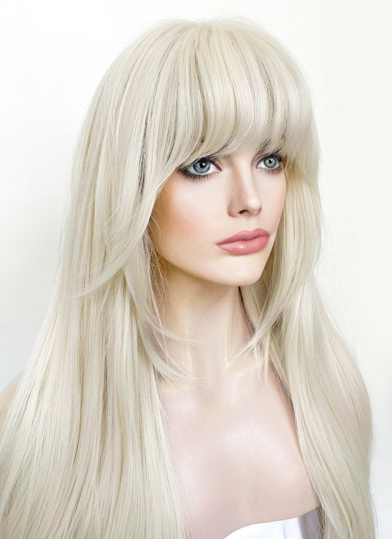 Barbie Platinum Blonde Straight Lace Front Synthetic Wig LF6022