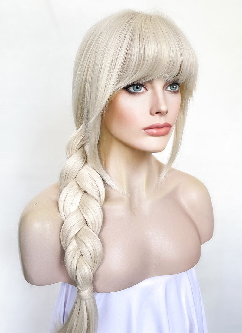 Lace front wigs platinum blonde top