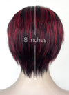 Black Mixed Red Straight Lace Front Synthetic Men's Wig LF6027