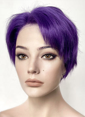 Ahsoka Sabine Wren Purple Straight Lace Front Synthetic Wig LF6030