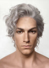 Baldur's Gate 3 Astarion Grey Curly Lace Front Synthetic Men's Wig LF6033