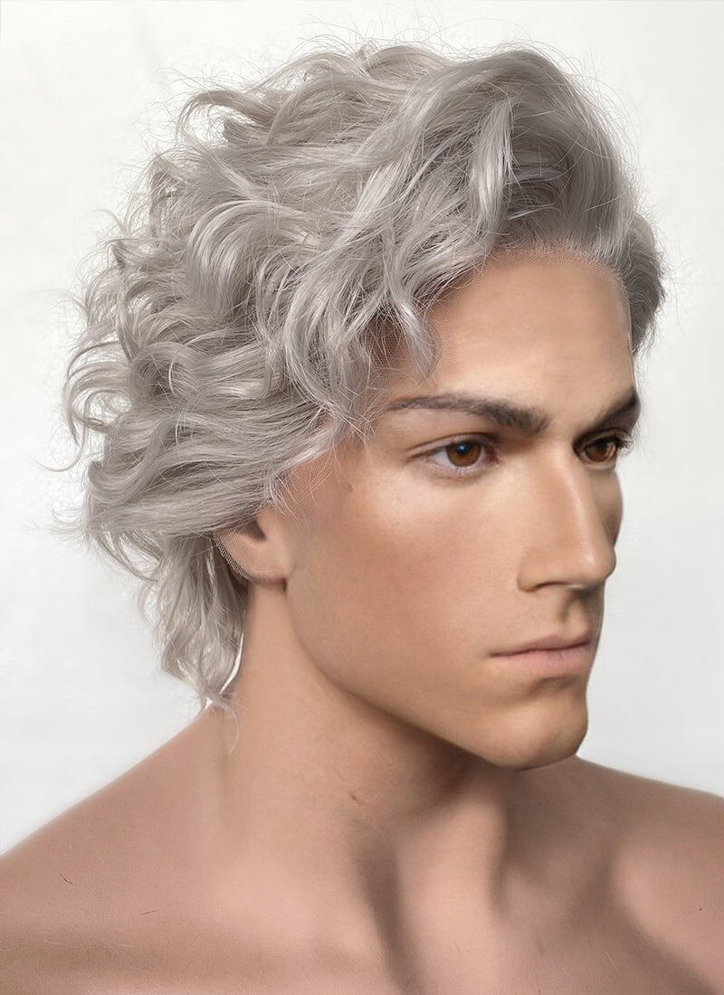 Baldur s Gate 3 Astarion Grey Curly Lace Front Synthetic Men s Wig WigIsFashion wigisfashion ca