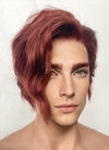 Ihe Arcana: A Mystic Romance Julian Devorak Auburn Wavy Lace Front Synthetic Men's Wig LF6035