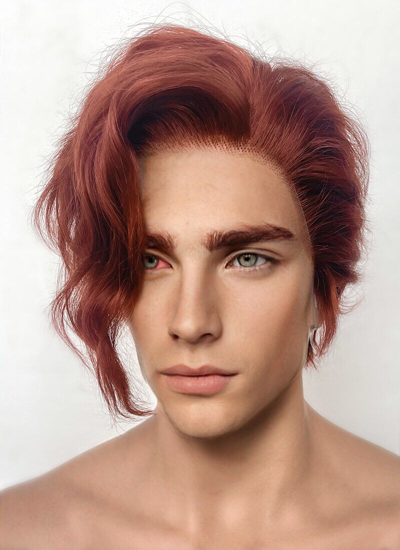 The Arcana: A Mystic Romance Julian Devorak Auburn Wavy Lace Front Synthetic Men's Wig LF6035