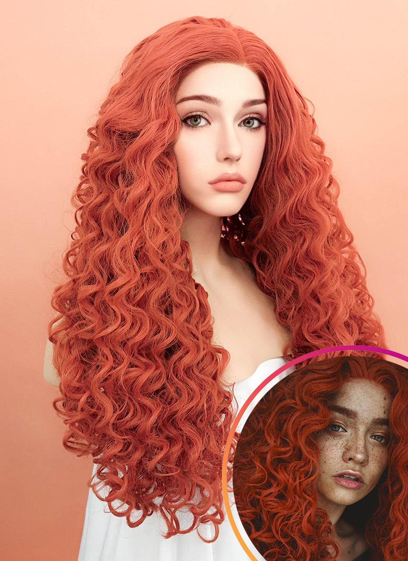 Ginger Spiral Curly Lace Front Synthetic Wig LF663J