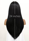 Straight Jet Black Lace Front Synthetic Wig LFB002