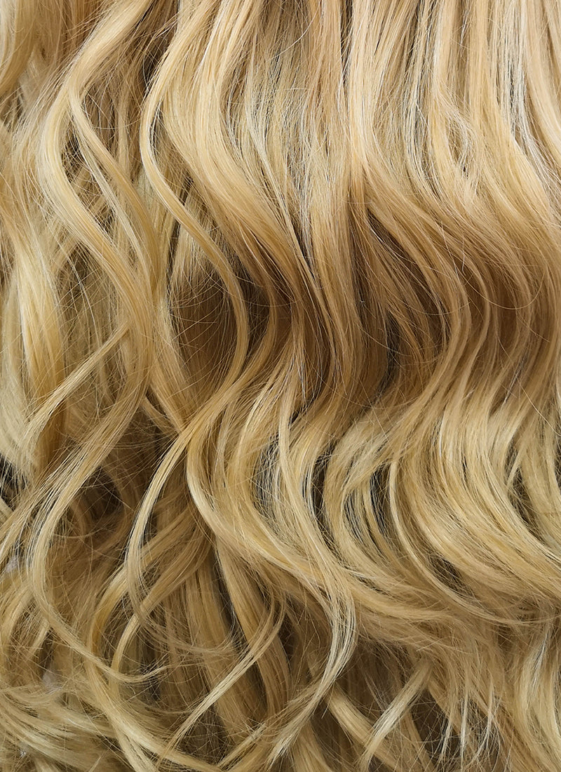 Wavy Golden Blonde Lace Front Synthetic Wig LFB119