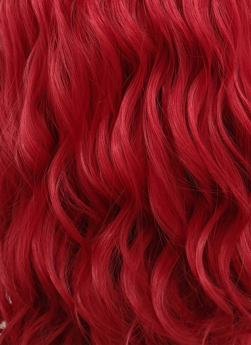 Wavy Red Lace Front Synthetic Wig LFB355