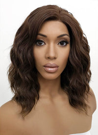 Brunette Wavy Lace Front Synthetic Wig LFB407