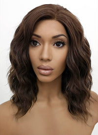 Brunette Wavy Lace Front Synthetic Wig LFB407