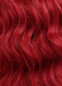 Red Wavy Bob Lace Front Synthetic Wig LFB408
