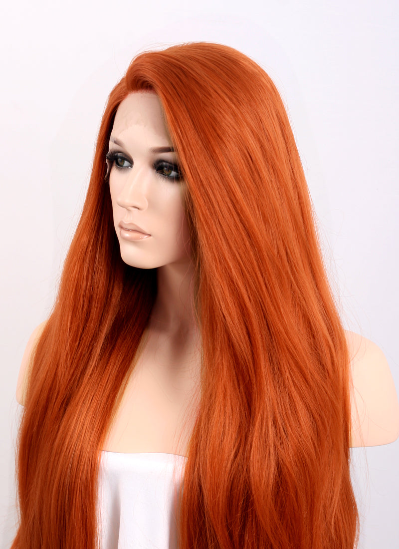 Ginger Straight Yaki Lace Front Synthetic Wig LF624