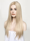 Ash Blonde Straight  Layered Hush Cut Lace Front Synthetic Wig LFK5536A