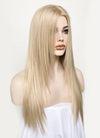 Ash Blonde Straight  Layered Hush Cut Lace Front Synthetic Wig LFK5536A