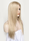 Ash Blonde Straight  Layered Hush Cut Lace Front Synthetic Wig LFK5536A