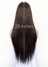 Brunette Straight 13" x 6" Lace Top Kanekalon Synthetic Hair Wig LFS027