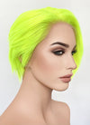 Neon Green Straight Bob 13" x 6" Lace Top Synthetic Wig LFS032