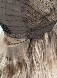 Blonde Mixed Brown With Dark Roots Wavy 13" x 6" Lace Top Kanekalon Synthetic Hair Wig LFS033