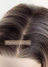 Blonde Mixed Brown With Dark Roots Wavy 13" x 6" Lace Top Kanekalon Synthetic Hair Wig LFS033