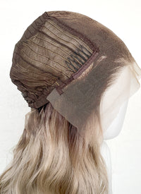 Blonde Mixed Brown With Dark Roots Wavy 13" x 6" Lace Top Kanekalon Synthetic Hair Wig LFS033