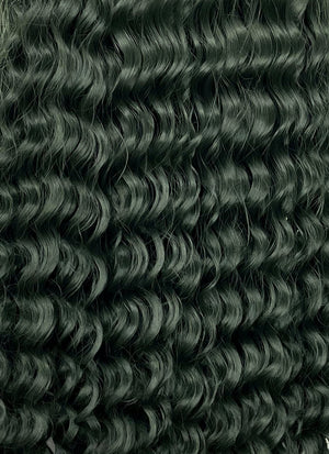 Swamp Green Curly Lace Front Synthetic Wig LN6025