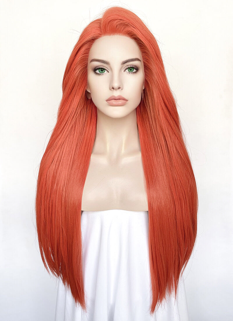 Invincible Atom Eve Ginger Straight Yaki Lace Front Synthetic Wig LN6028A