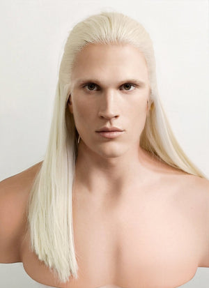 House of the Dragon Daemon Targaryen Platinum Blonde Straight Lace Front Synthetic Wig LW4016