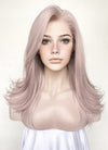 Pastel Pale Plum Wavy Lace Front Synthetic Wig LW4028