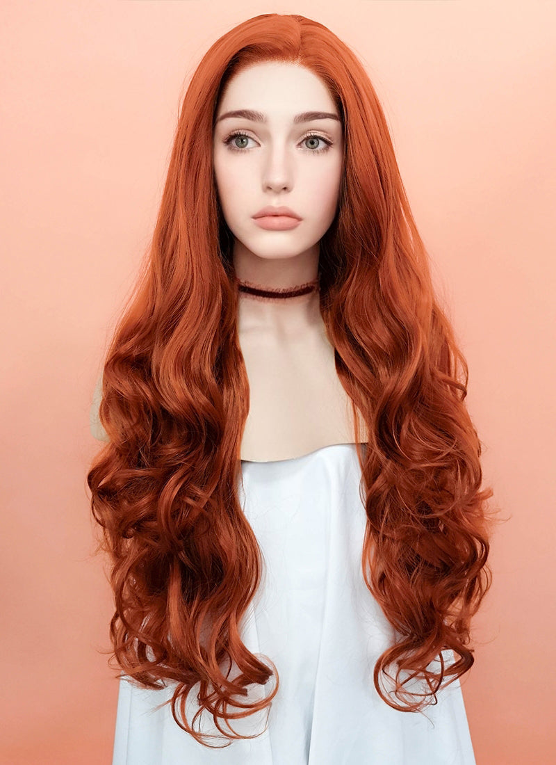 Ginger Wavy Lace Front Synthetic Wig LW735 wigisfashion ca