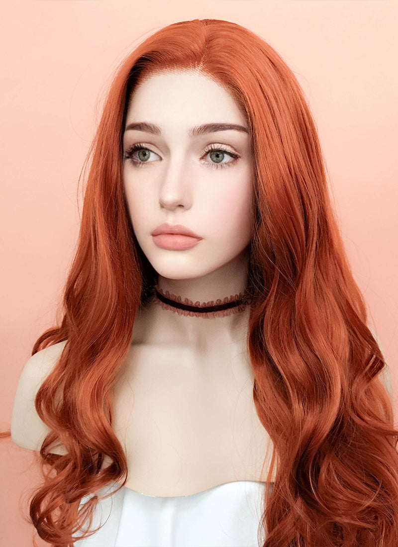 Ginger Wavy Lace Front Synthetic Wig LW735 wigisfashion ca