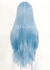 Pastel Blue Straight Lace Front Synthetic Wig LW769B