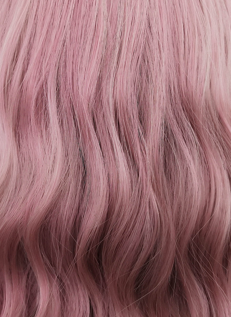 Pink Wavy Bob Synthetic Wig NS063