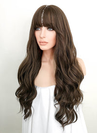 Brown Wavy Synthetic Wig NS071