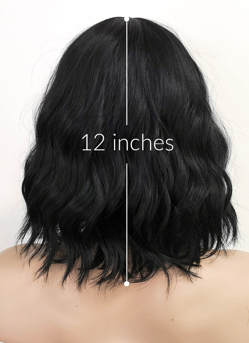 Black Wavy Bob Synthetic Wig NS152