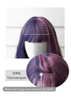 Two Tone Purple Wavy Synthetic Wig NS202