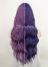 Two Tone Purple Wavy Synthetic Wig NS202
