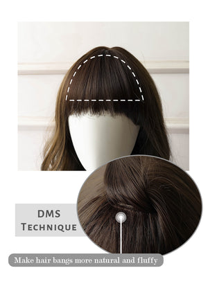 Two Tone Brown Wavy Synthetic Wig NS228