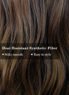 Two Tone Brown Wavy Synthetic Wig NS228
