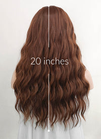 Brown Wavy Synthetic Hair Wig NS303