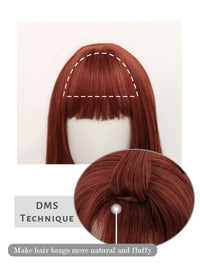 Auburn Straight Synthetic Hair Wig NS307