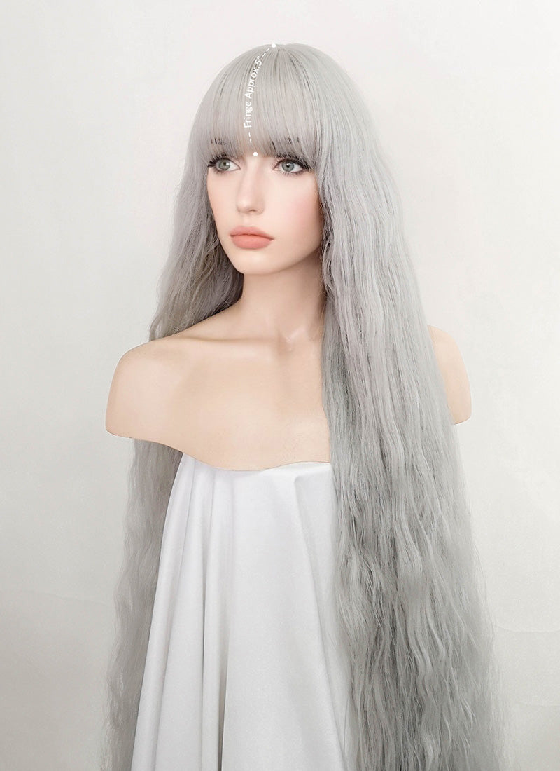 Grey Wavy Synthetic Hair Wig NS353