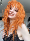 Orange Wavy Synthetic Hair Wig NS359