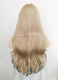 Blonde Mixed Black Wavy Synthetic Wig NS368