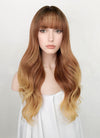 Mixed Brown With Dark Roots Wavy Synthetic Hair Wig NS386